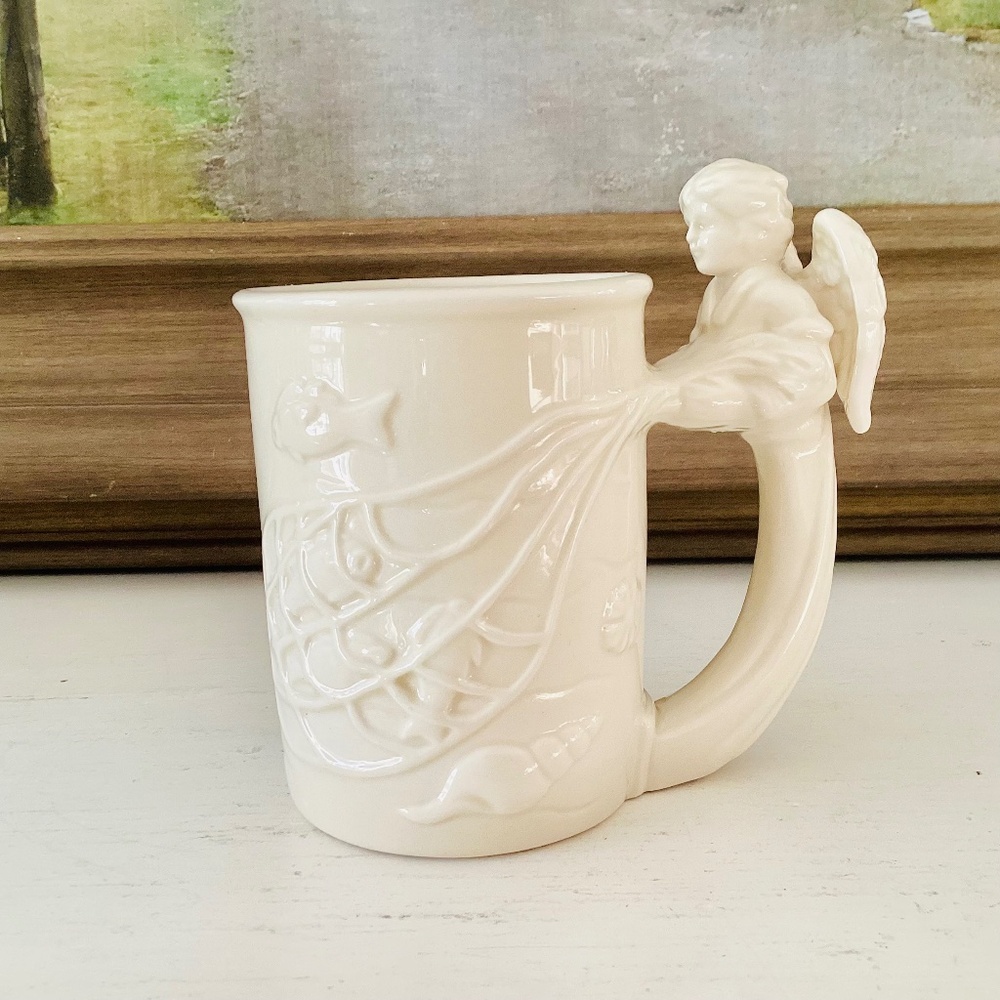 Vtg McConnell Talus Corp Ceramic Sea Angel Coffee Mug Nautical Fishing Coastal